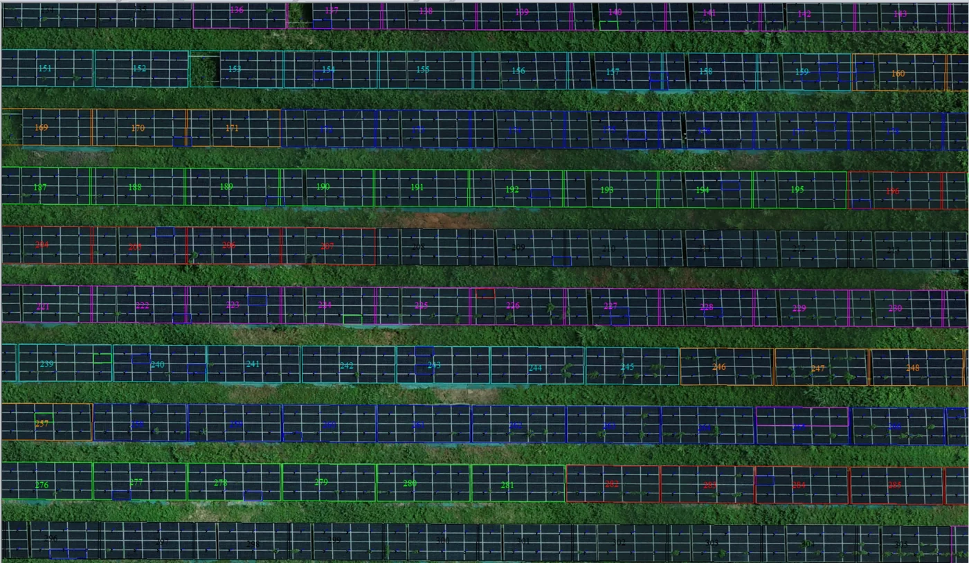 Usina de Corossony: 1 472 bases de concreto levantadas a 2 mm por pixel antes da repotenciação