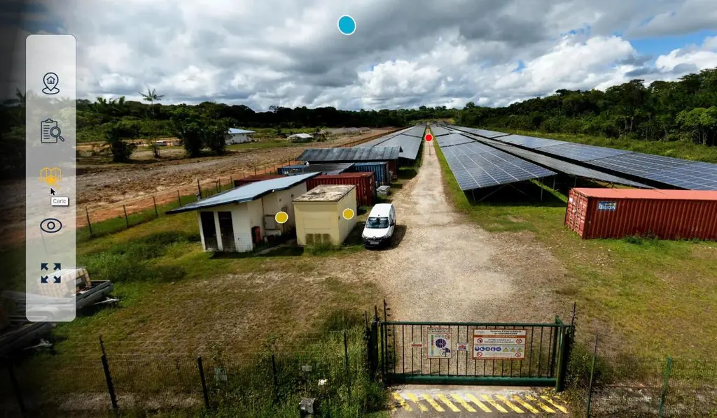 Tour virtual de uma usina fotovoltaica no Sentinel Cloud
